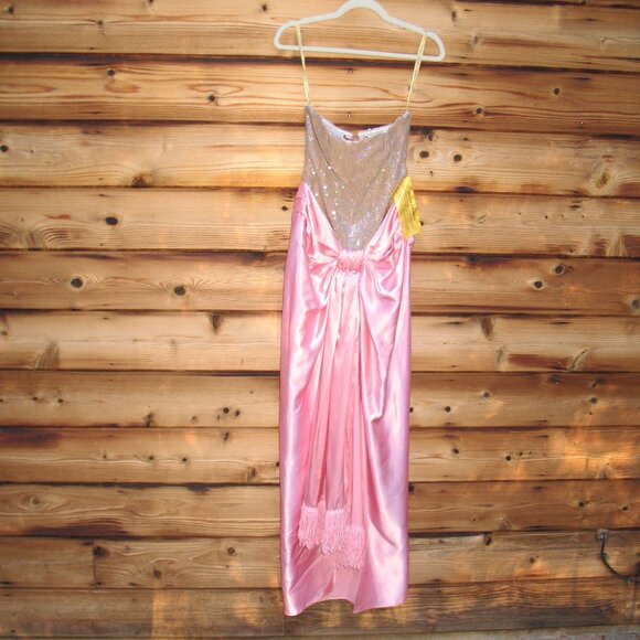 Bronx and Banco Pink Size 4 Gina Gown Dress Flaw - Picture 5 of 16